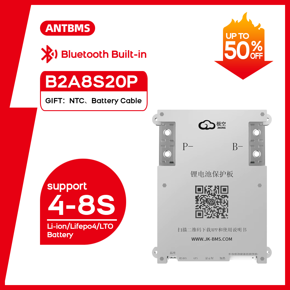Lithium Battery 12V - JK JIKONG B2A8S20P BMS Inteligente Activo