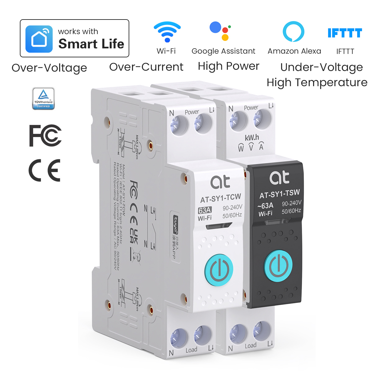 Energy Monitor Meter - Disyuntor inteligente Tuya WiFi 1P +
