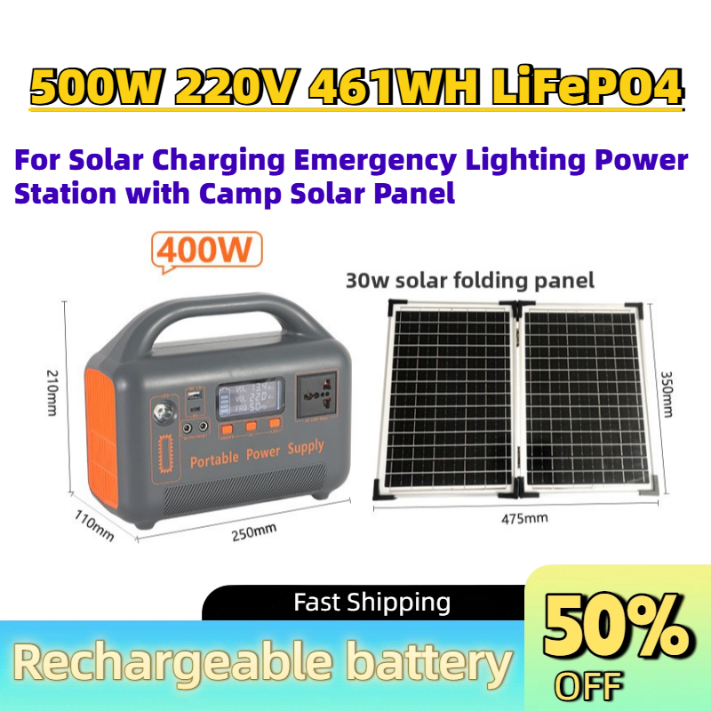 Solar Panel 200W - Banco de Energía Portátil Actualizado de