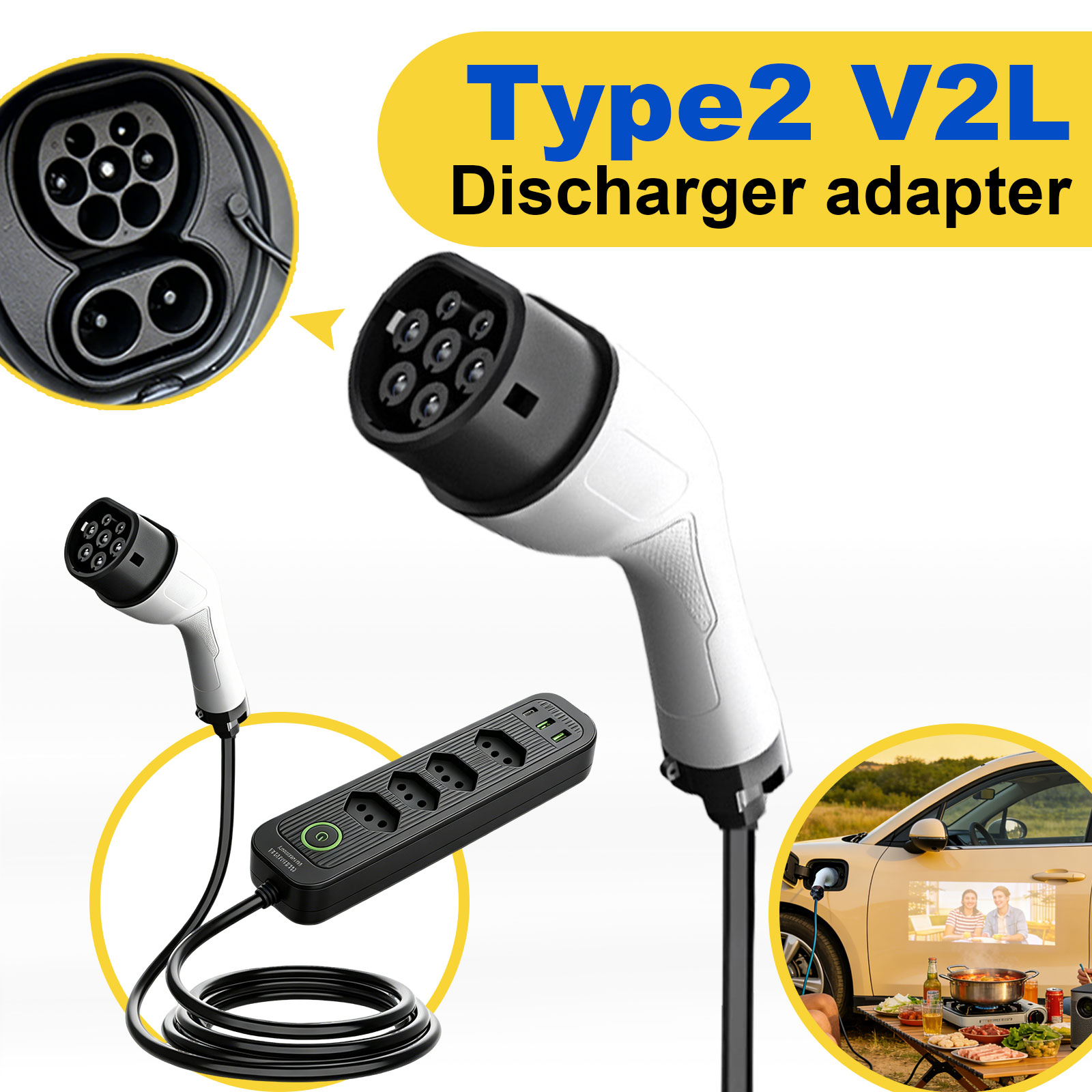 Adaptador de Descarga Tipo 2 V - Outdoor Power Station reseña y precio